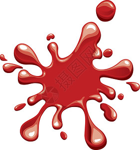 杜拉拉水上红油漆喷洒插画