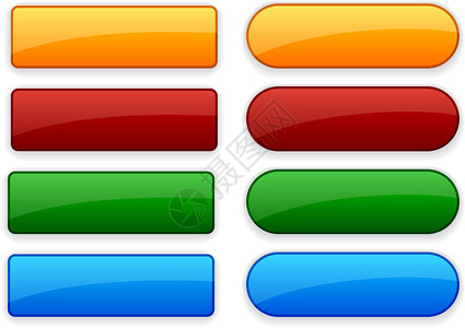 空白网页颜色按钮向量图片