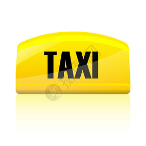 孤立背景上的出租车标志插图图片