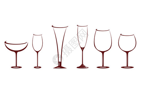 椰浆西米露白色背景上酒杯形状的插图插画