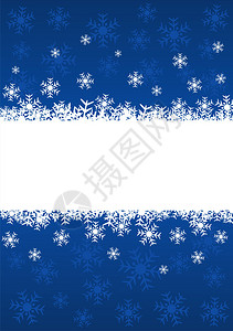 冬季背景有蓝色雪花和您文字自由空图片