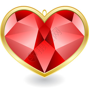 红色大钻石心形背景图片