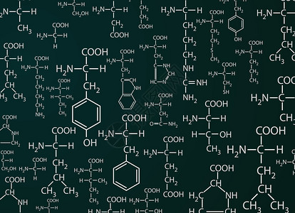 绿色背景上的Chemistri公式图片