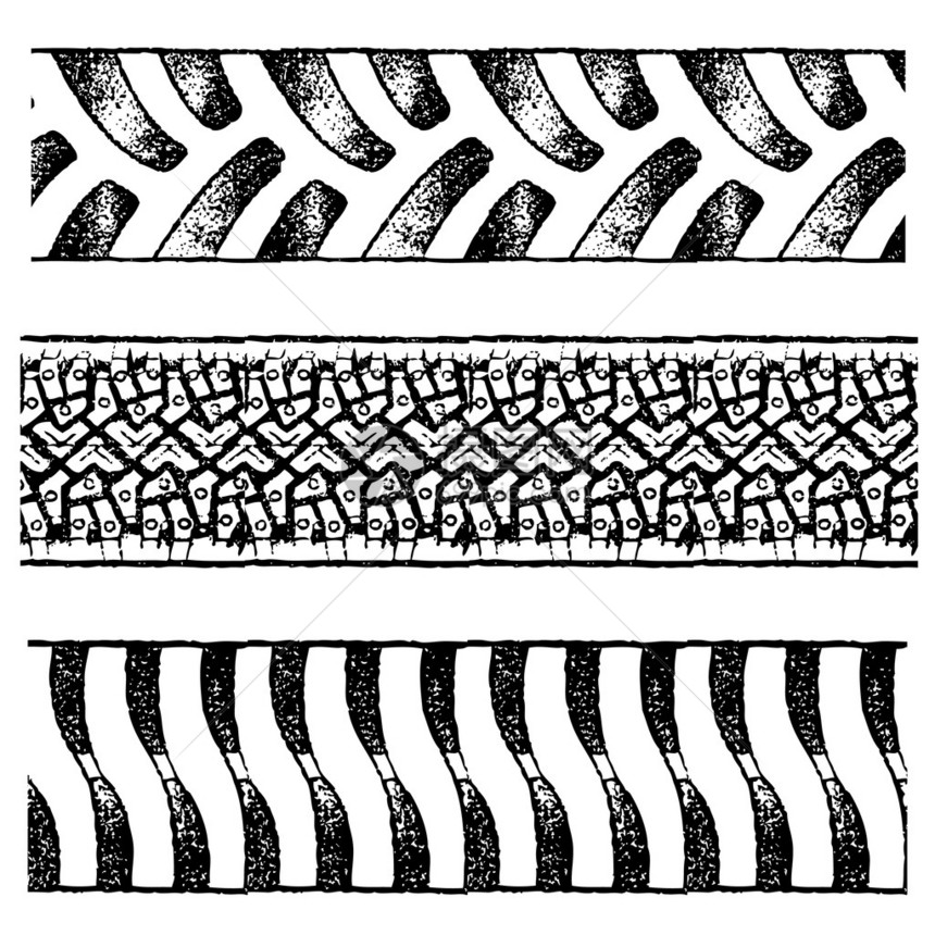 各种黑色轮胎痕迹集图片