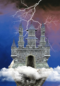 风暴中的梦幻城堡图片