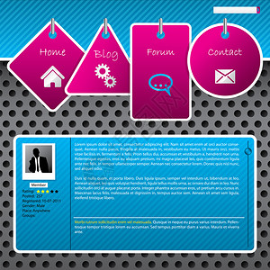 网站模板设计带有虚装背景和挂标图片