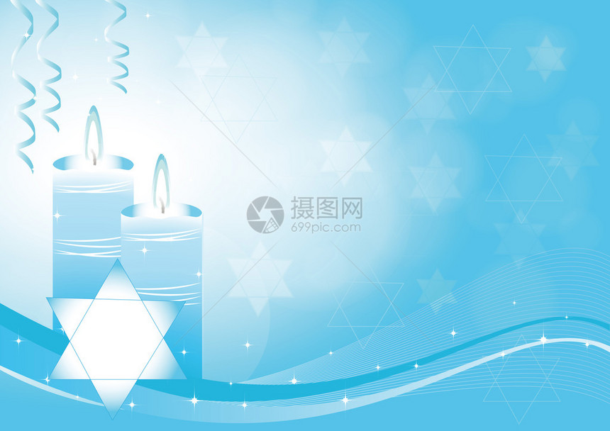 Hanukkah的蓝色图片