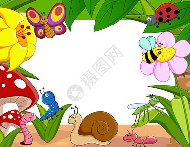 有蜗牛的昆虫家庭图片