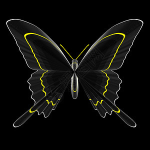 一只黑蝴蝶的简单例证背景图片
