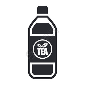 单个孤立茶瓶图标的矢量图解背景图片