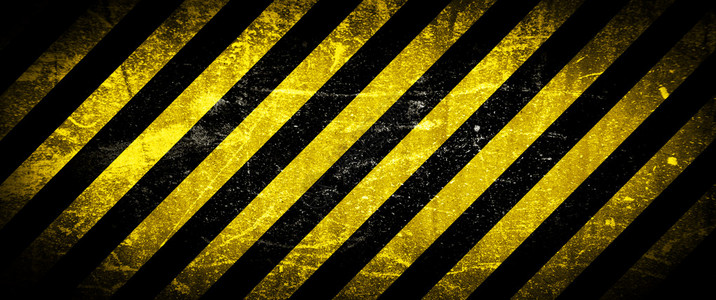 Grunge背景黄色和黑色条纹图片