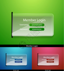 抽象矢量玻璃登录表单背景图片