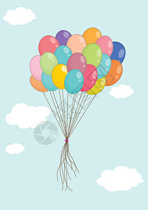 白色气球的插图背景图片