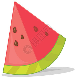一片西瓜的插图图片
