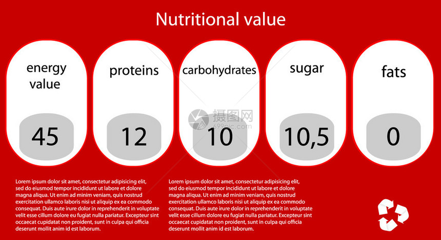 矢量营养价值Eps10插图图片