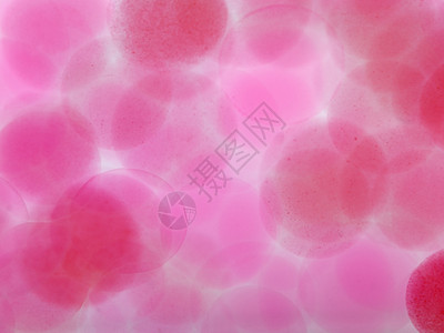 水下微观半透明粉红色球图片
