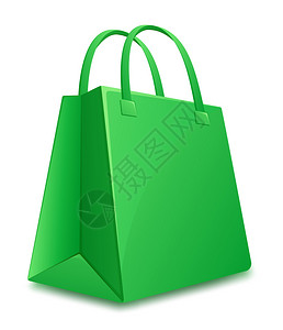 绿色购物袋矢量图图片