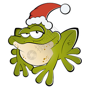 圣诞卡通青蛙图片