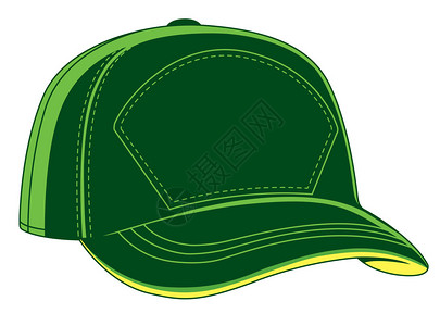 矢量图的绿色棒球帽图片