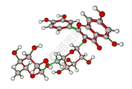 金枝槐白色背景审查的优化分子结构插画