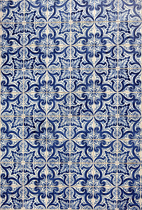葡萄牙里斯本旧房屋外墙上的传统瓷砖azule插画
