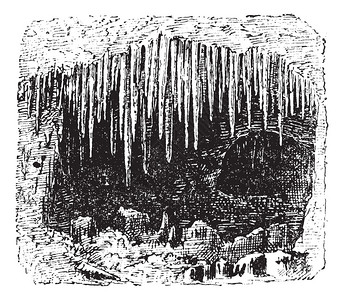 洞穴中的钟乳石图片