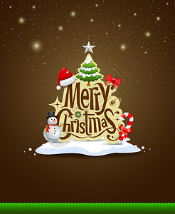 圣诞快乐写字设计贺卡背景图片