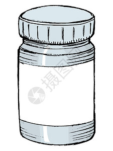 手绘一瓶药的矢量图解图片