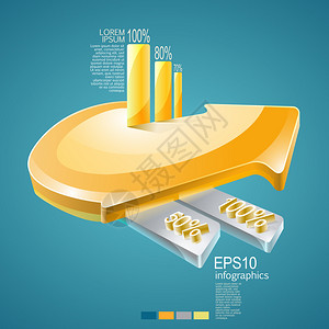 带箭头的信息图表矢量图图片