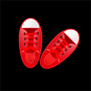 矢量红色运动鞋矢量图图片