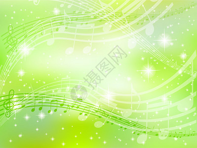 音乐笔记背景绿色背景图片