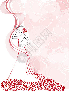 粉红花朵旋风中一个苗背景图片