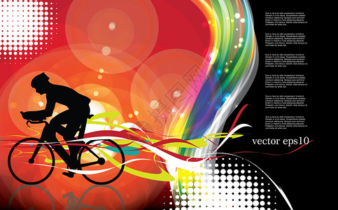 骑自行车运动插图图片