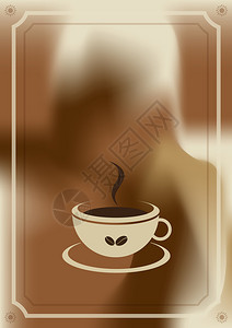 咖啡菜单卡传统矢背景图片