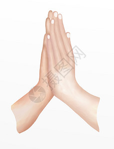 双手在祷告立场下共同施压图片