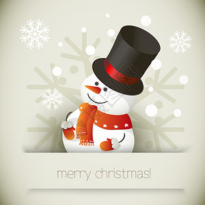 圣诞设计的雪人插图图片