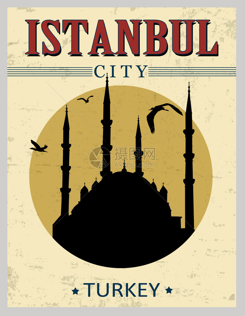 来自伊斯坦布尔的蓝色清真寺用震动风格海图片