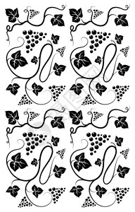 花卉矢量装饰品葡萄花纹图片