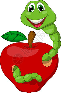 红苹果蠕虫图片