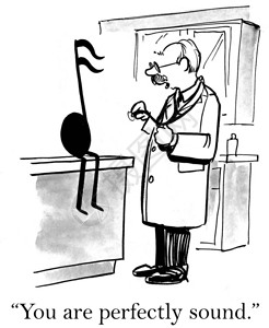 卡通插图医生给病人好报告并图片