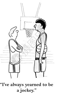 卡通插图球场上的两名篮球运动员图片