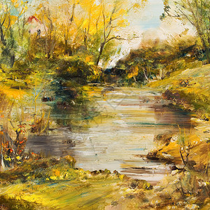 秋天风景有河流图片