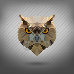 折纸风格的猫头鹰图片