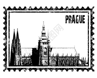 Hradcany布拉格城堡中的圣维特大教堂波希米亚君主的加冕大教堂图片