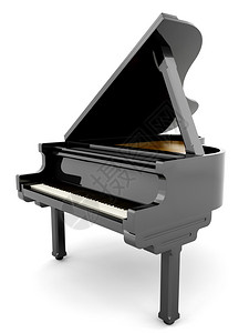 钢琴的3D渲染背景图片