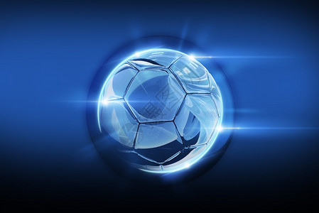 魔术玻璃足球抽象插图足球抽象设计图片
