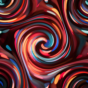 Twirls抽象无缝多彩的图片
