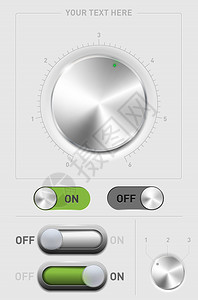 金属体积knob和OOFF开关变换器图片