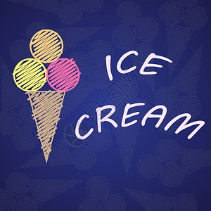 蓝冰淇淋背景图片