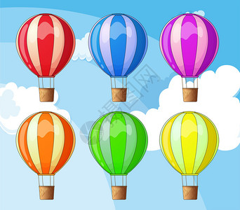 漂浮气球的插图图片